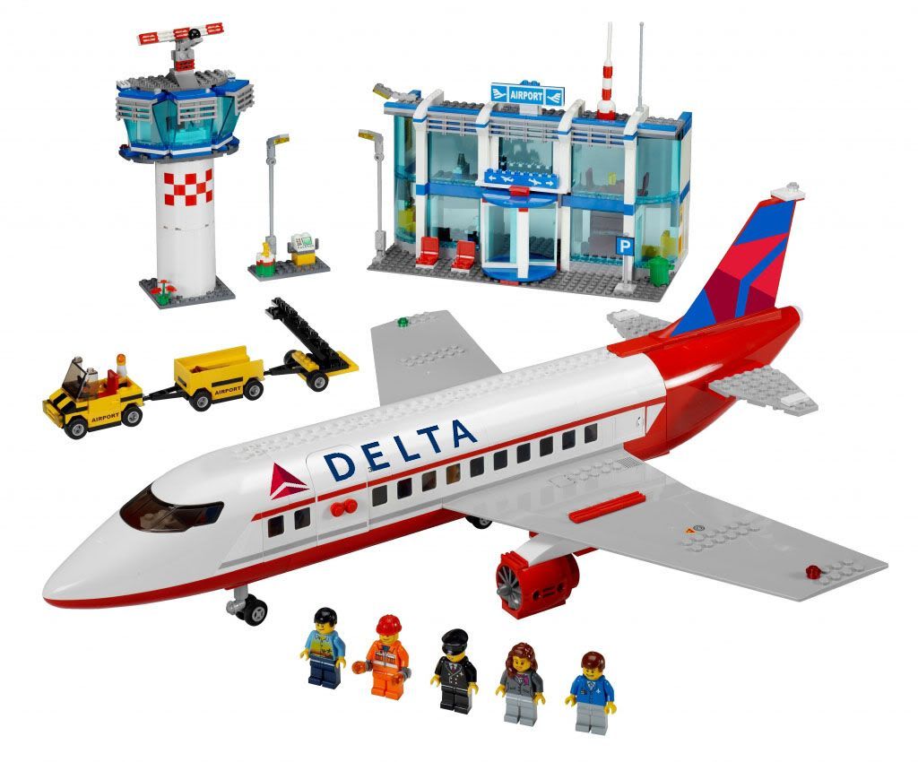 Lego City Custom Delta Airlines Stickers for 3182 Passenger Plane